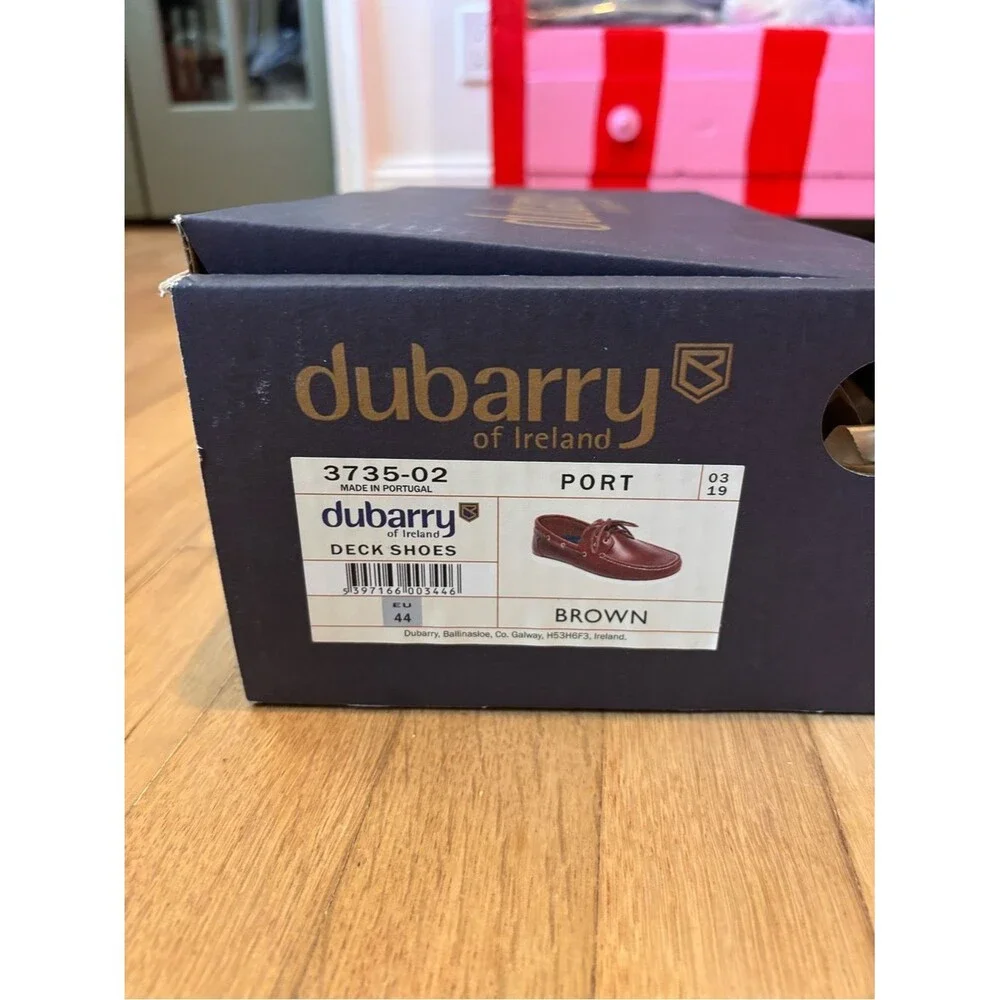 Dubarry of Ireland Port Brown Leather Deck Shoes Boat Shoes EU 44 NWT